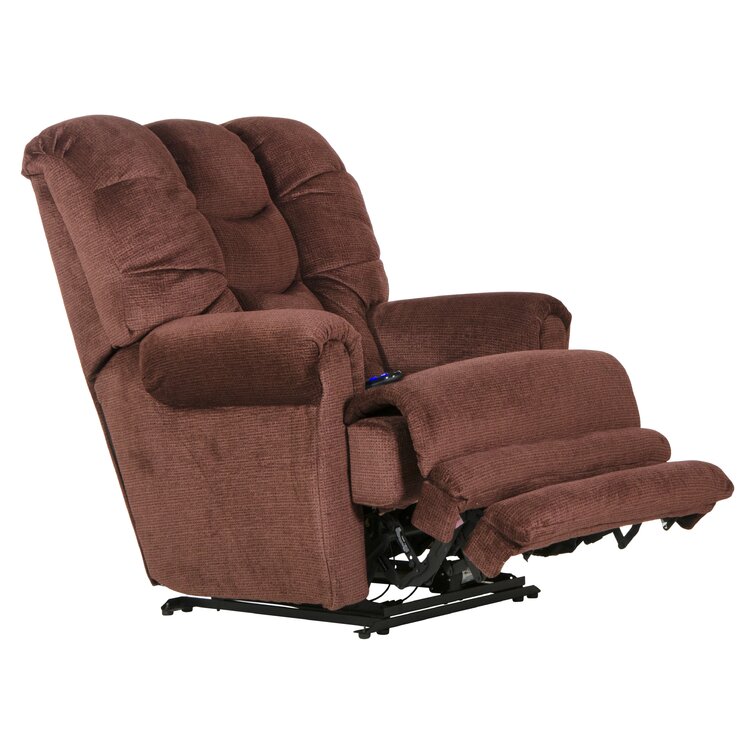 Oversized red leather cheap recliner